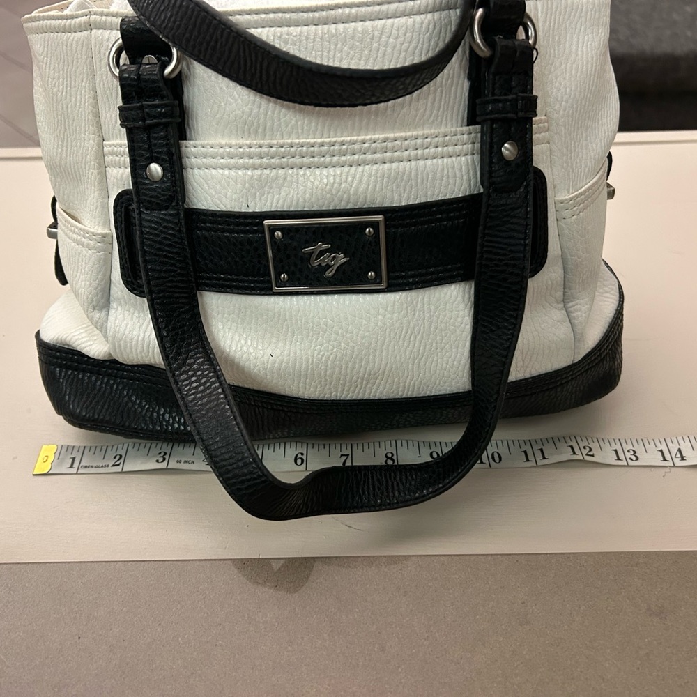 Bag Stylish Black and White Tote Bag like new TIG